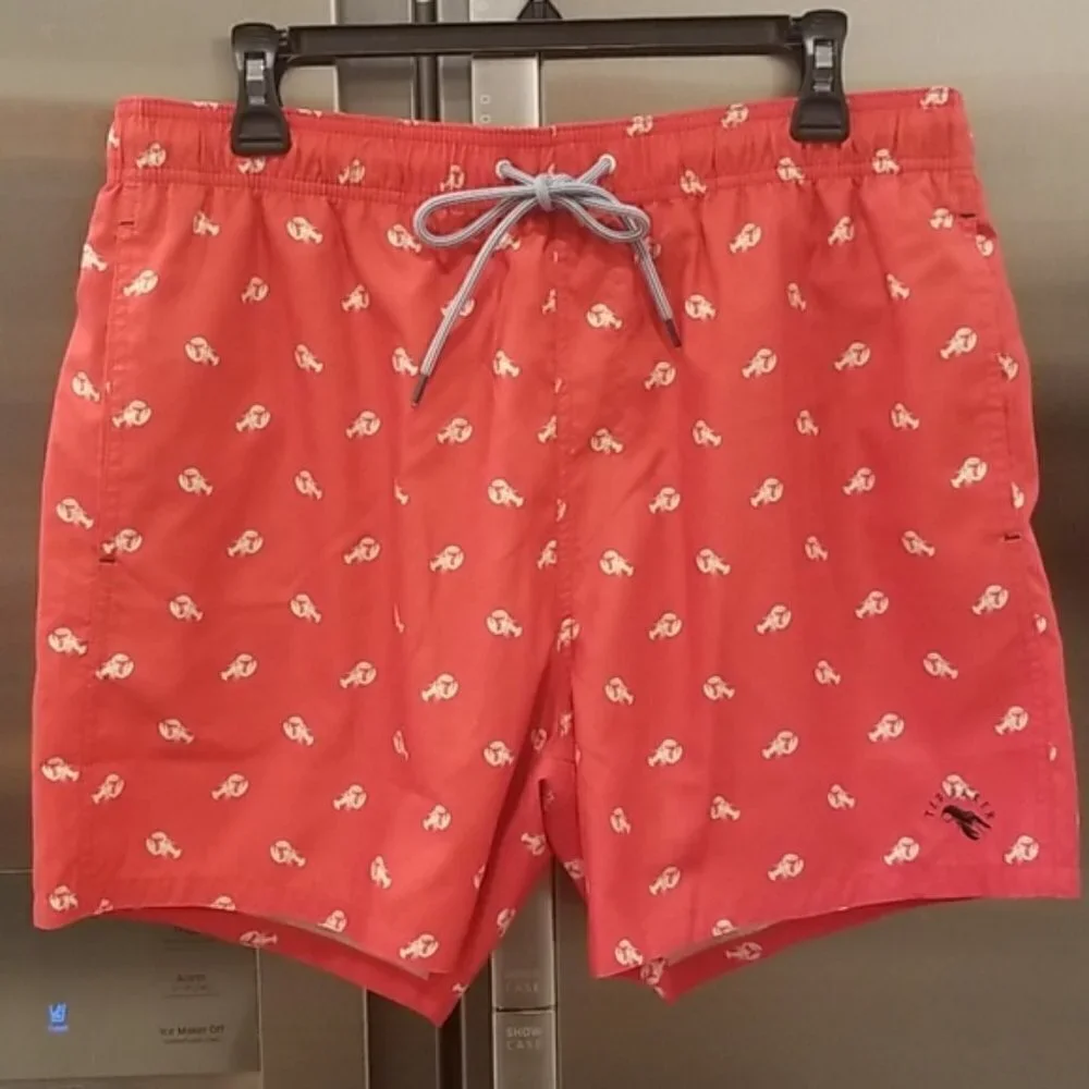 💕TED BAKER💕 Nippy Lobster Print Swim Shorts RED